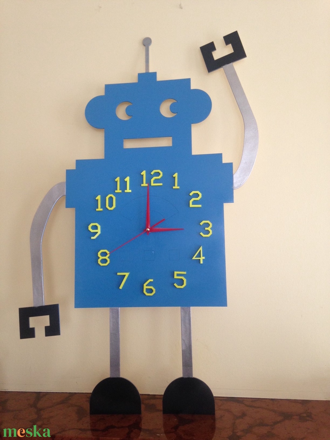Robot-óra gyerekszobába, falra - otthon & életmód - dekoráció - fali és függő dekoráció - falióra & óra - Meska.hu Robot-óra gyerekszobába, falra - otthon & életmód - dekoráció - fali és függő dekoráció - falióra & óra - Meska.hu