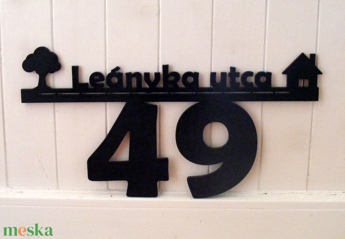 Utcanévtábla, házszámtábla, utcanév tábla, házszám tábla - otthon & életmód - ház & kert - házszám - Meska.hu