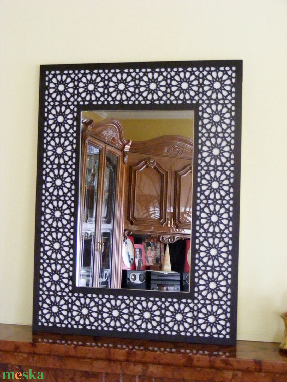Marokkói mintás tükör 65x50cm - otthon & lakás - dekoráció - tükör - Meska.hu