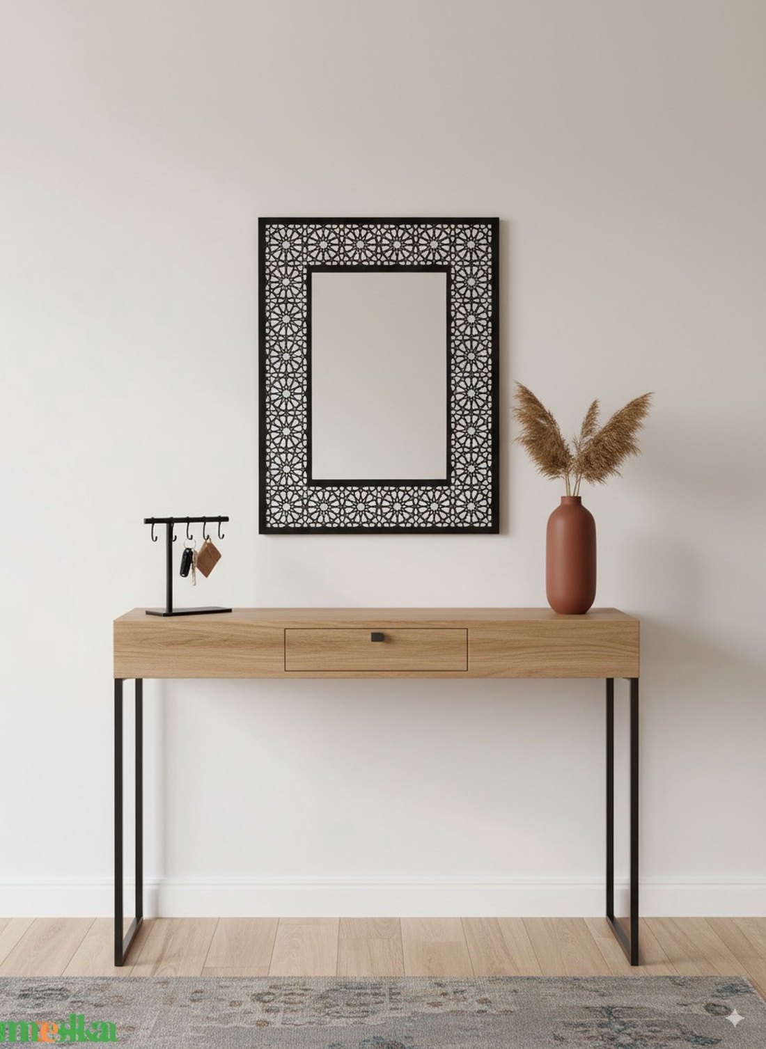 Marokkói mintás tükör 65x50cm - otthon & életmód - dekoráció - tükör - Meska.hu