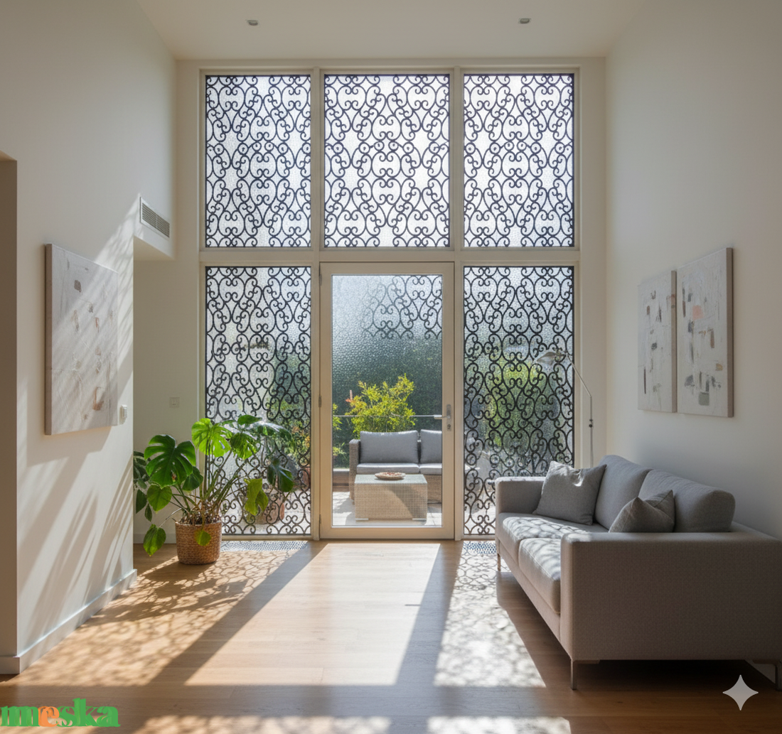 Indás pácolt fa pergola, ablakdísz,  térelválasztó, falidísz, lámpabúra - otthon & életmód - lámpa - fali & mennyezeti lámpa - Meska.hu