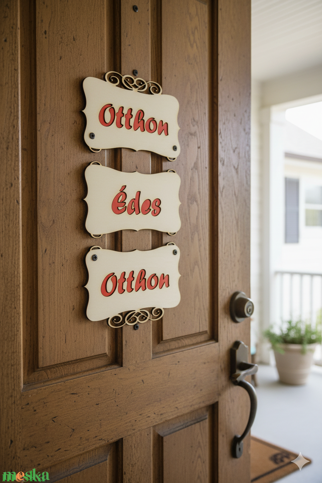 'Otthon Édes Otthon' 3 részes díszíthető falikép - nagy - otthon & életmód - dekoráció - kép & falikép - táblakép - Meska.hu