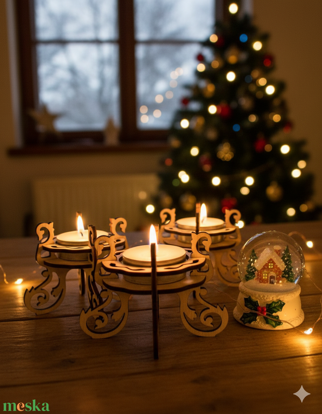 Fából készült mécsestartó gyertyatartó - otthon & életmód - gyertya, illat, aroma - mécses és mécsestartó - Meska.hu