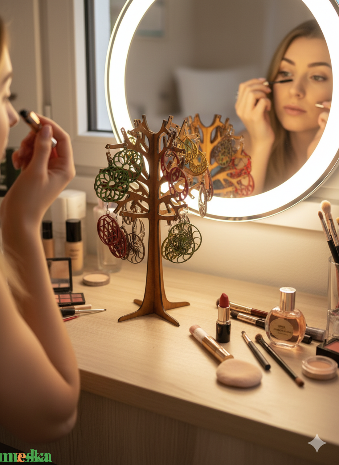 Fából készült ékszerfa ékszertartó fa 36 cm - ékszer - ékszertartó - ékszertartó állvány - Meska.hu