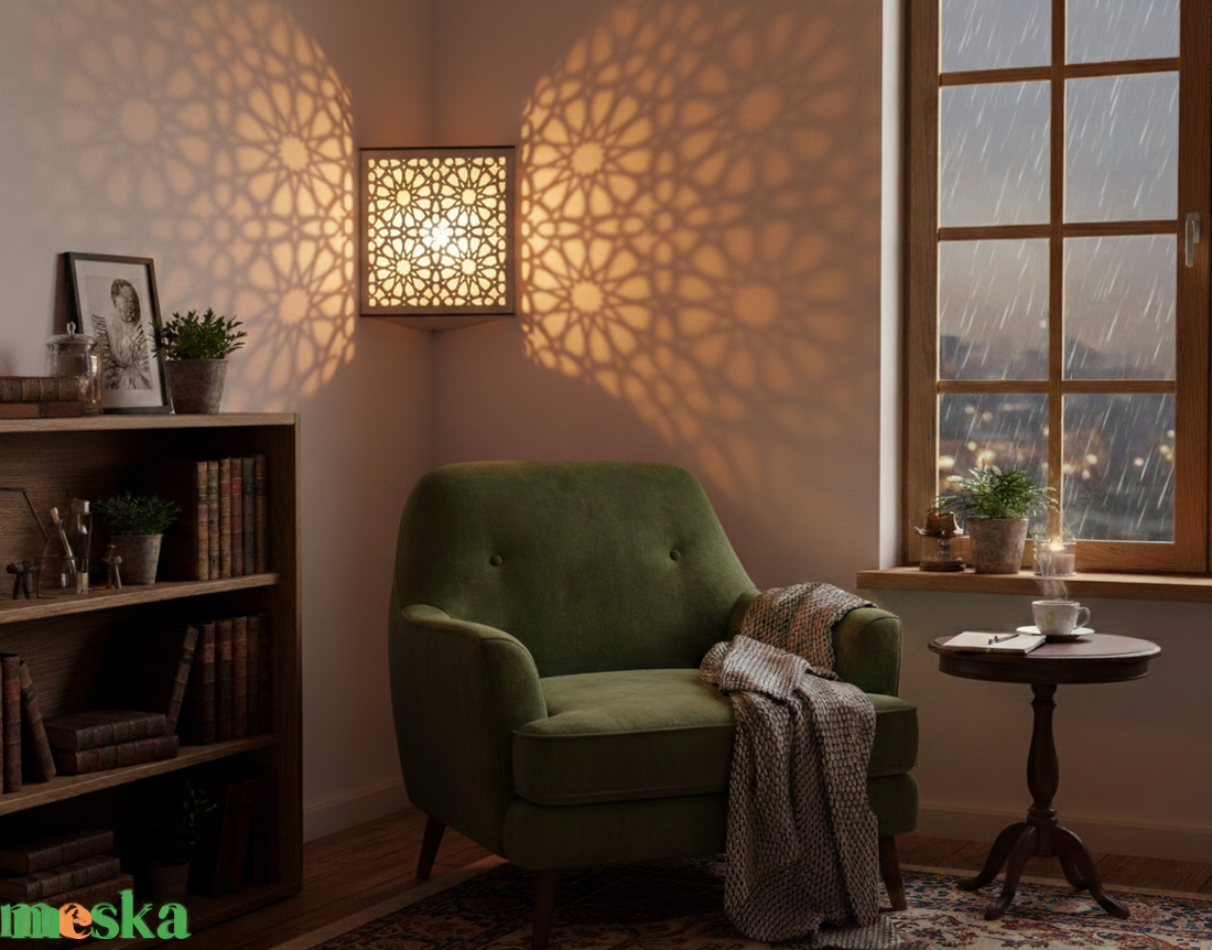 Marokkói mintás saroklámpa, hangulatvilágítás - otthon & életmód - lámpa - fali & mennyezeti lámpa - Meska.hu