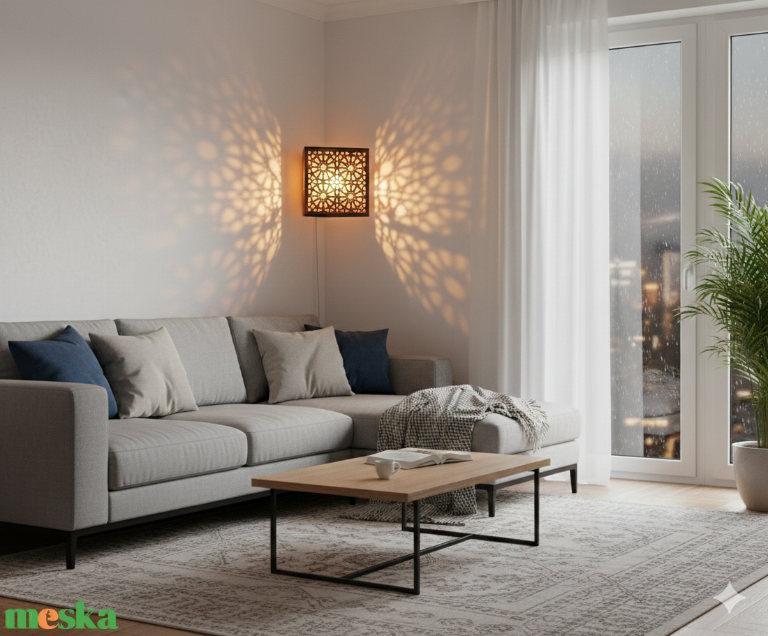 Marokkói mintás saroklámpa, hangulatvilágítás - otthon & életmód - lámpa - fali & mennyezeti lámpa - Meska.hu