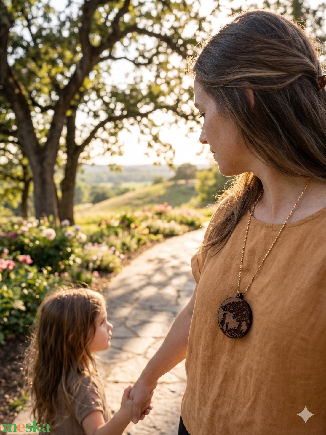 Az Élet Fája � Anya és Gyermeke Kézműves Fa Medál - ékszer - nyaklánc - medál - Meska.hu