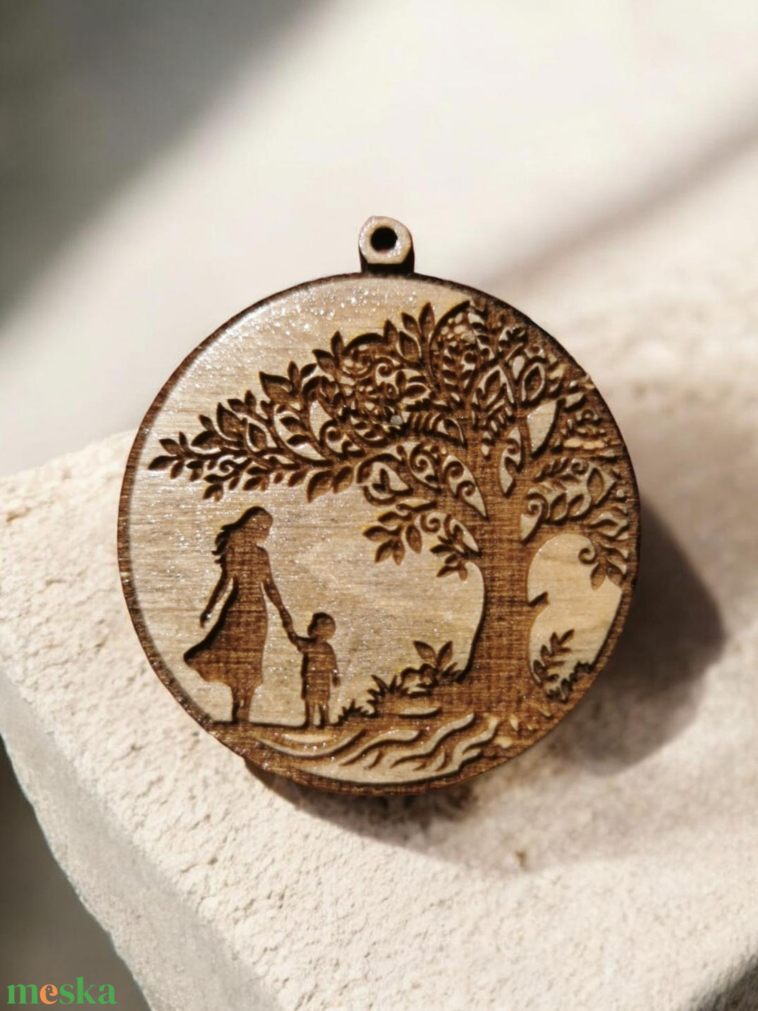 Az Élet Fája � Anya és Gyermeke Kézműves Fa Medál - ékszer - nyaklánc - medál - Meska.hu