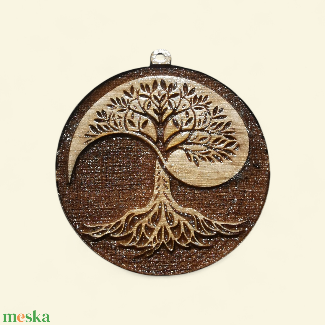 Belső Egyensúly � Jin-Jang Élet Fája Kézműves Fa Medál - ékszer - nyaklánc - medál - Meska.hu