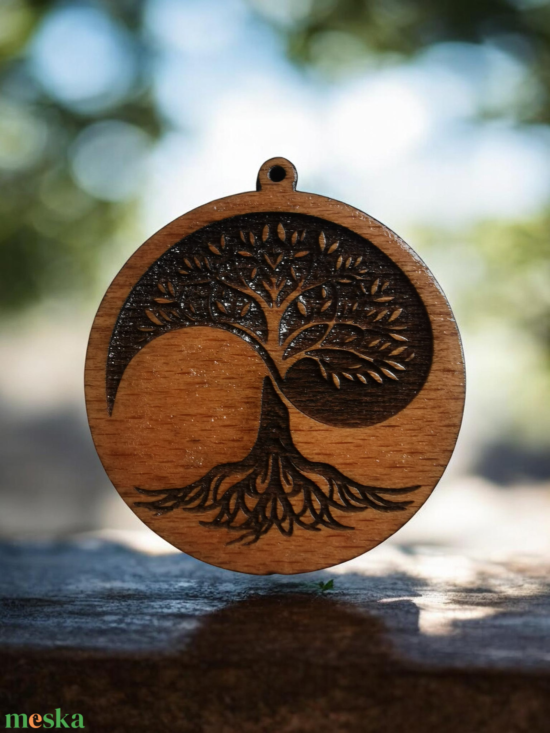 Belső Egyensúly � Jin-Jang Élet Fája Kézműves Fa Medál - ékszer - nyaklánc - medál - Meska.hu