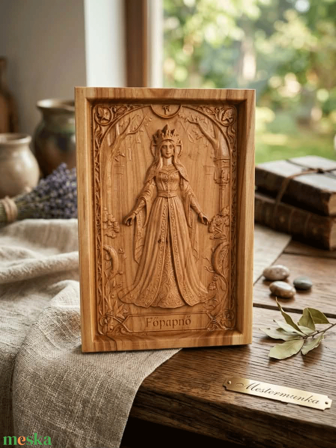 Főpapnő relif, a tarot kártya Főpapnő alakja-Lélek-Erő - otthon & életmód - dekoráció - kép & falikép - 3d képek - Meska.hu