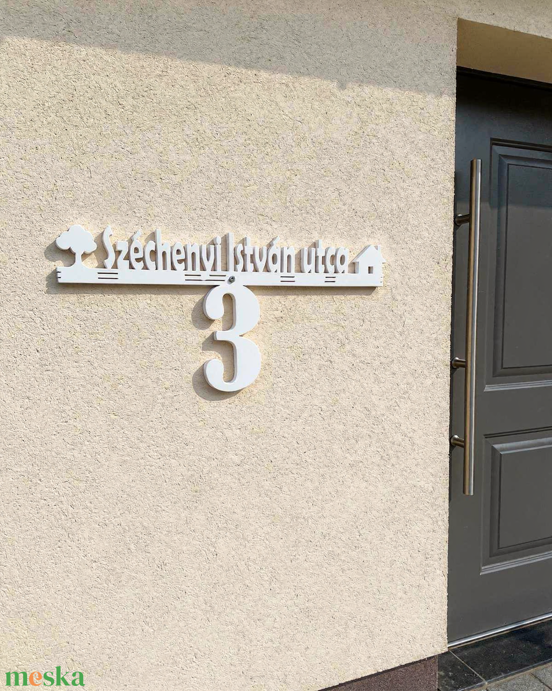 Utcanévtábla, házszámtábla, utcanév tábla, házszám tábla - otthon & életmód - ház & kert - házszám - Meska.hu