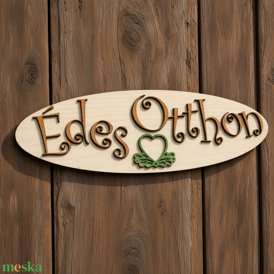 'Édes Otthon' feliratú tábla ajtódísz dekoráció - otthon & életmód - dekoráció - ajtó- és ablak dekoráció - ajtódísz & kopogtató - Meska.hu