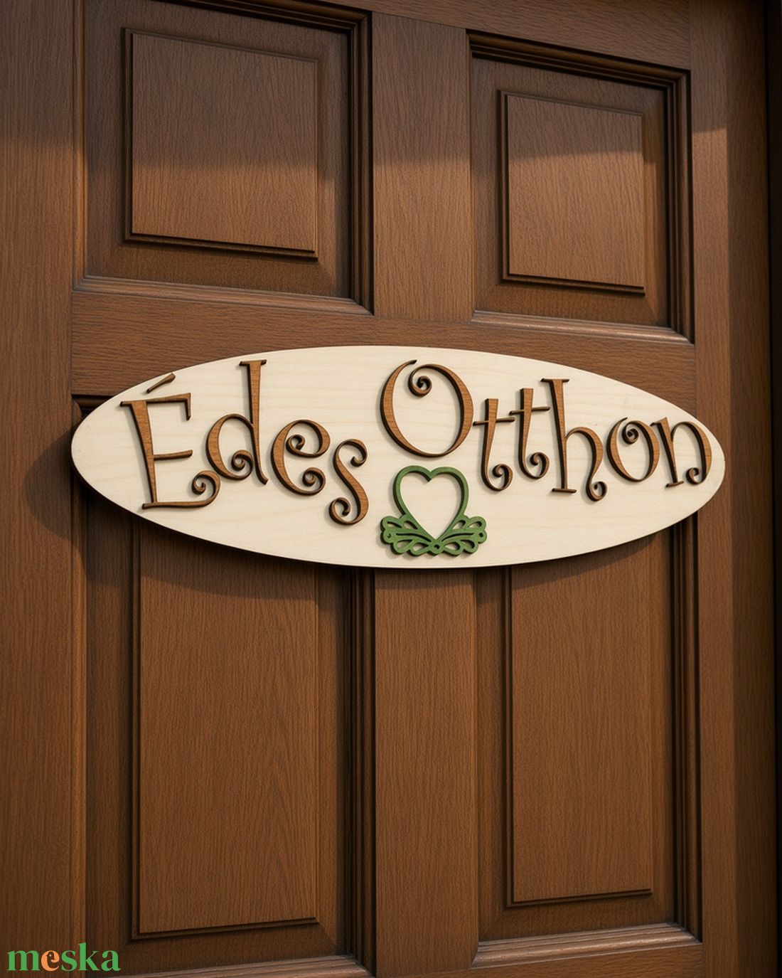 'Édes Otthon' feliratú tábla ajtódísz dekoráció - otthon & életmód - dekoráció - ajtó- és ablak dekoráció - ajtódísz & kopogtató - Meska.hu