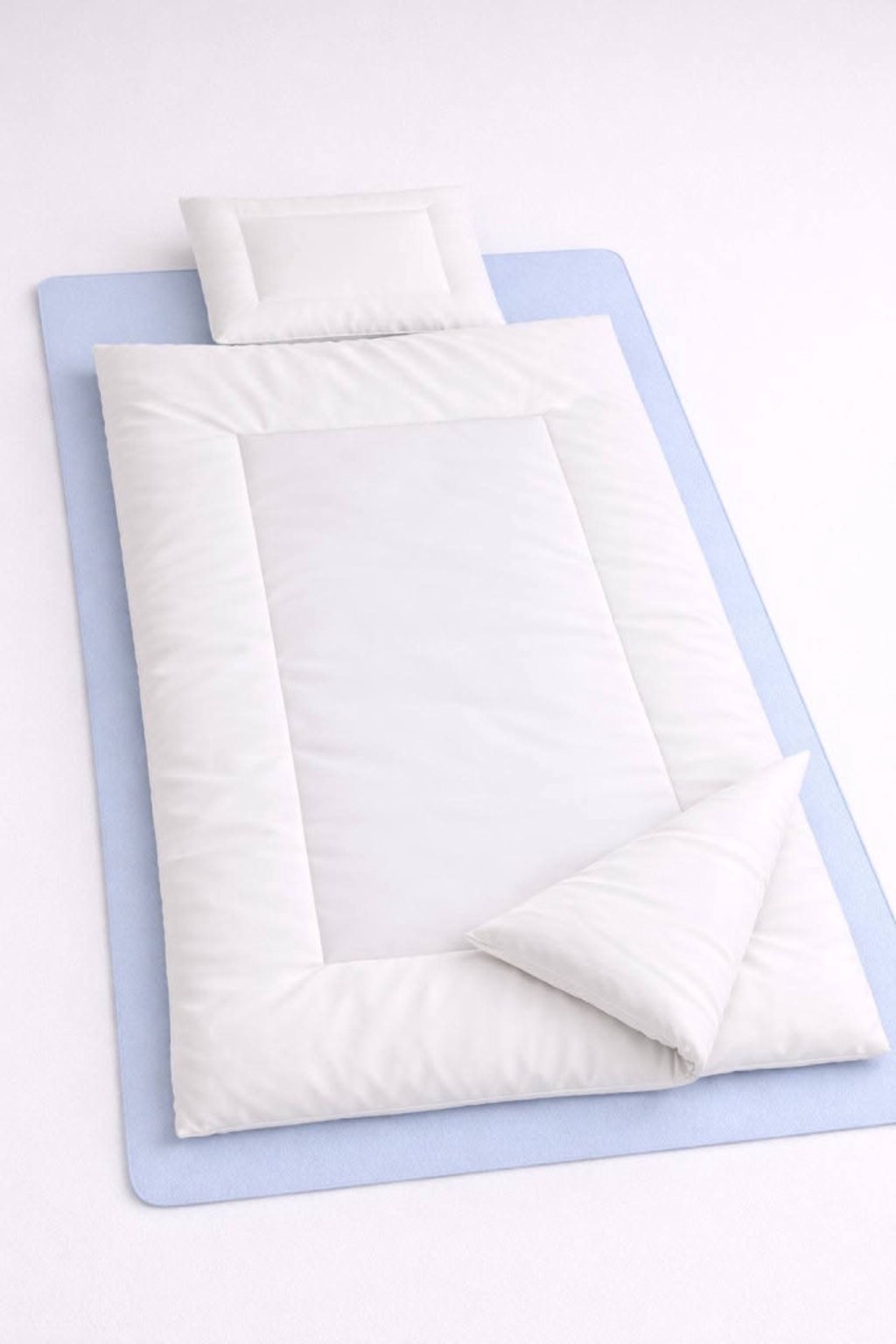 Babapaplan és lapospárna szett kiságyba � pamutvászonból - baba - mama - baba ágynemű - pólya - Meska.hu