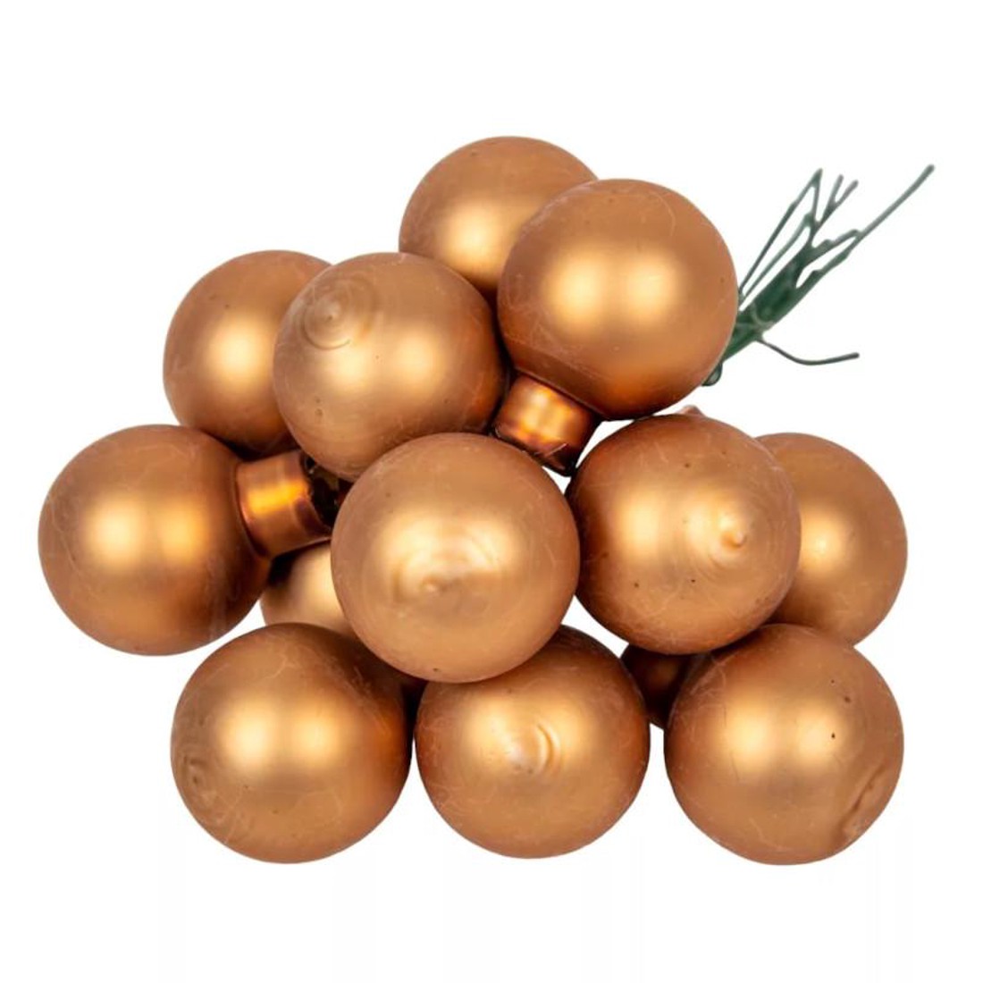 Üveggömb pick 2,5 cm - pekándió barna - matt 12 db - kellékek & szerszámok - dekorációs kellékek - üveggömb pick - Meska.hu