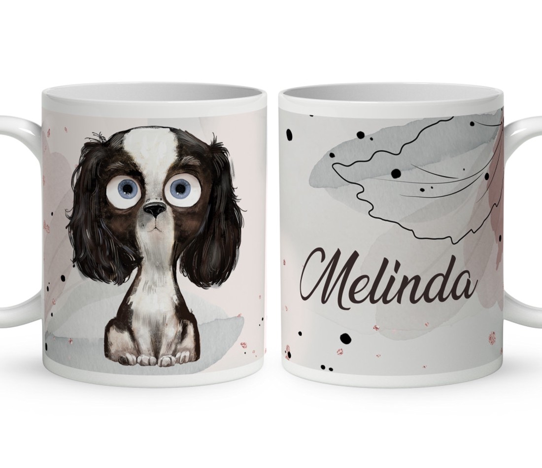 Kérd a Neveddel - Figyelek Rád - Kutya mintás bögre - otthon & életmód - konyhafelszerelés, tálalás - tálalás - bögre & csésze - Meska.hu