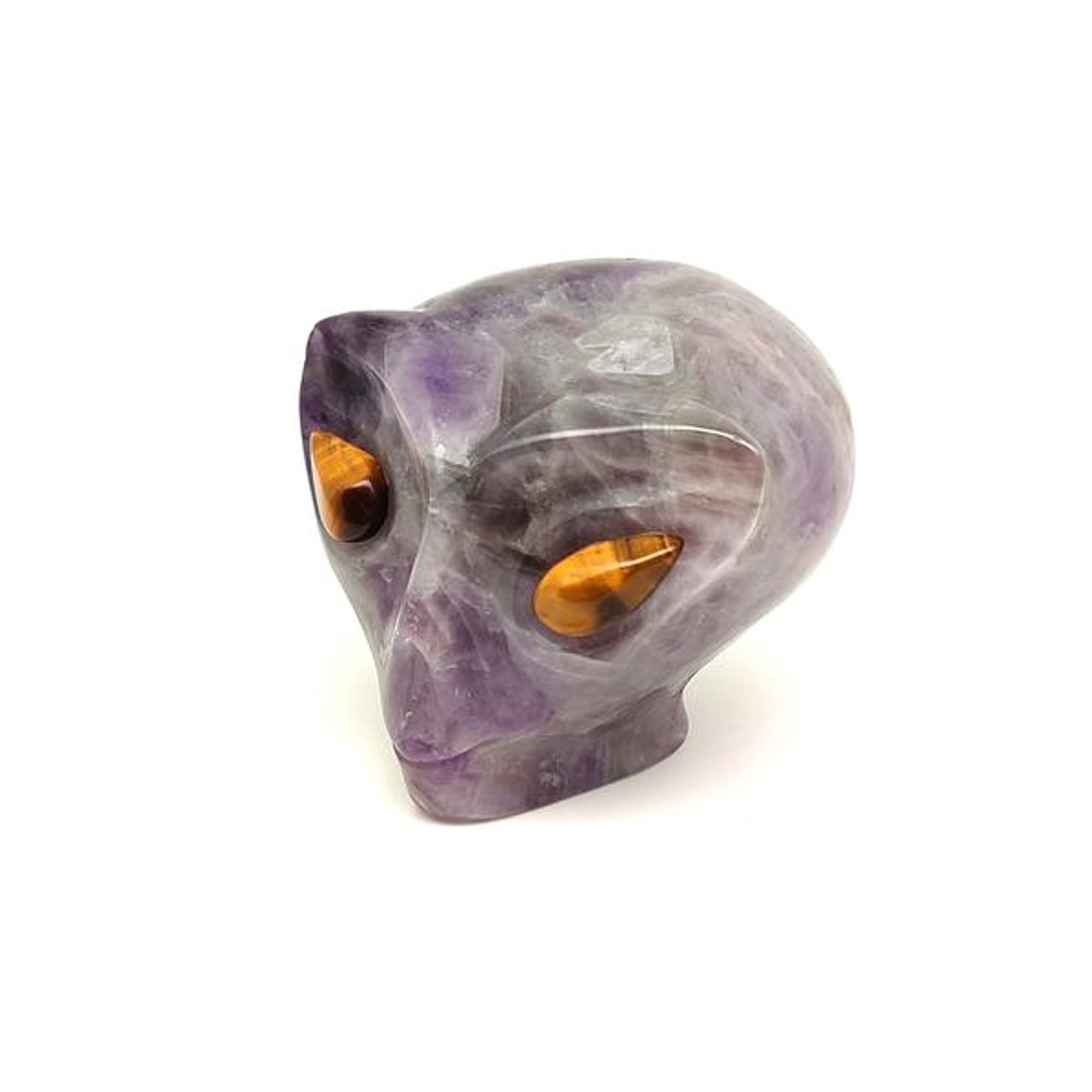 Alien fej Ametiszt tigrisszem 8cm - kellékek & szerszámok - ásvány alapanyag - Meska.hu
