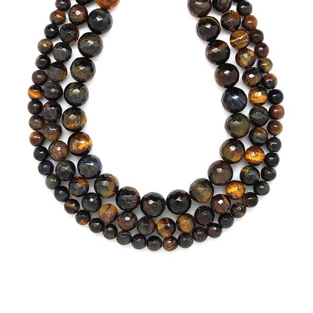 Sólyomszem fazettált golyó 10mm  ékszerkészítő alapanyag (füzér) - kellékek & szerszámok - ásvány alapanyag - ásványfüzér - Meska.hu