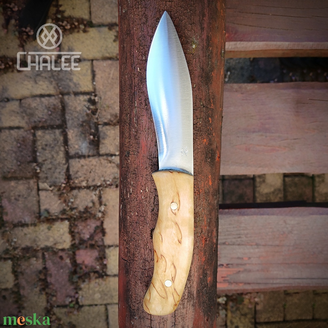 ILTA outdoor kés bőrtokkal - otthon & életmód - konyhafelszerelés, tálalás - sütés, főzés - kés & késtartó - Meska.hu