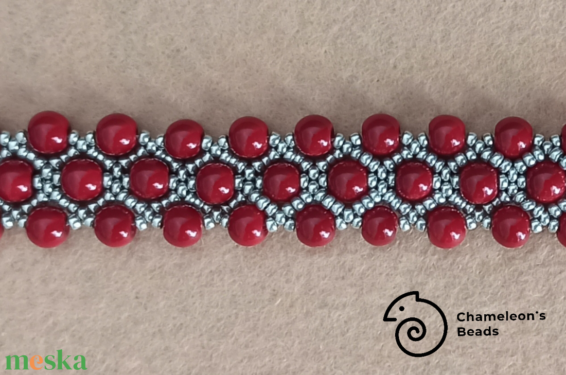 Dark Red and silver karkötő - ékszer - karkötő - gyöngyös karkötő - Meska.hu Dark Red and silver karkötő - ékszer - karkötő - gyöngyös karkötő - Meska.hu