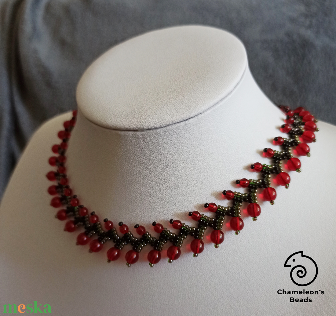 Garnet Berry Elegance nyaklánc - ékszer - nyaklánc - gyöngyös nyaklánc - Meska.hu Garnet Berry Elegance nyaklánc - ékszer - nyaklánc - gyöngyös nyaklánc - Meska.hu