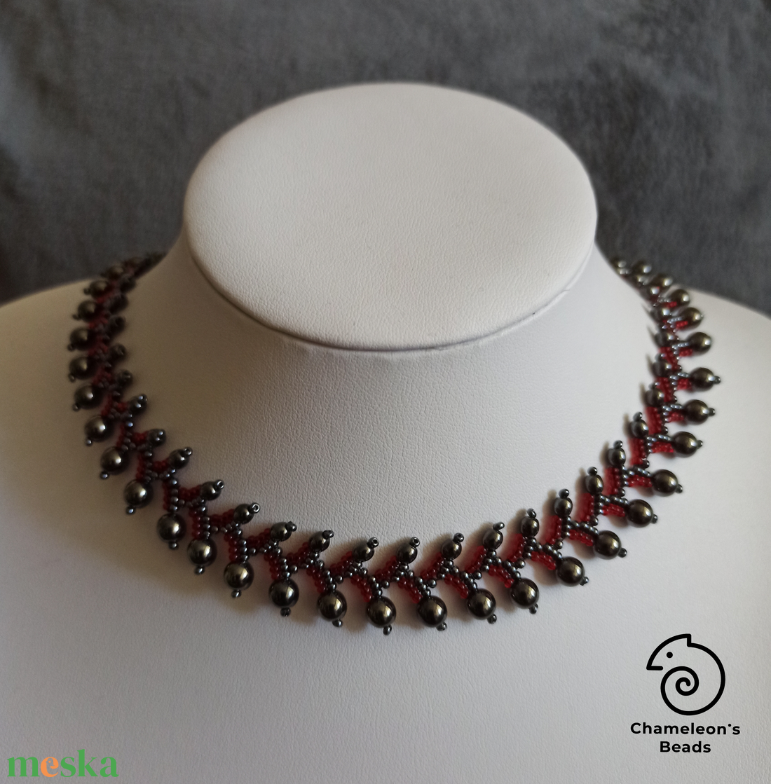 Hematite and Blood Red Elegance nyaklánc - ékszer - nyaklánc - gyöngyös nyaklánc - Meska.hu Hematite and Blood Red Elegance nyaklánc - ékszer - nyaklánc - gyöngyös nyaklánc - Meska.hu
