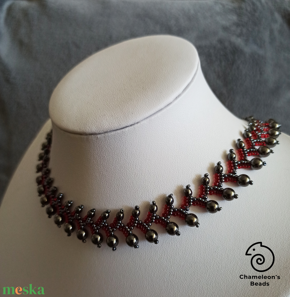 Hematite and Blood Red Elegance nyaklánc - ékszer - nyaklánc - gyöngyös nyaklánc - Meska.hu Hematite and Blood Red Elegance nyaklánc - ékszer - nyaklánc - gyöngyös nyaklánc - Meska.hu