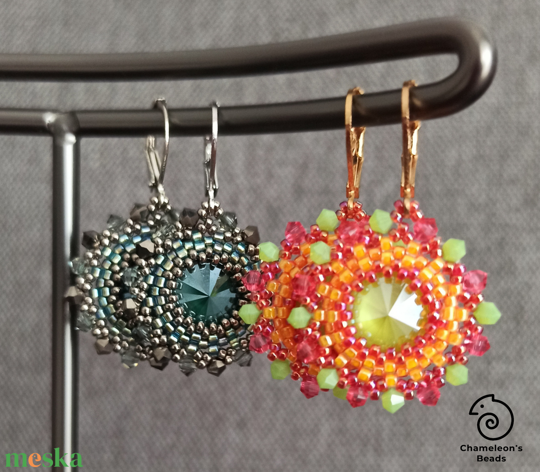 Steel Emerald Mandala fülbevaló - ékszer - fülbevaló - lógós kerek fülbevaló - Meska.hu Steel Emerald Mandala fülbevaló - ékszer - fülbevaló - lógós kerek fülbevaló - Meska.hu