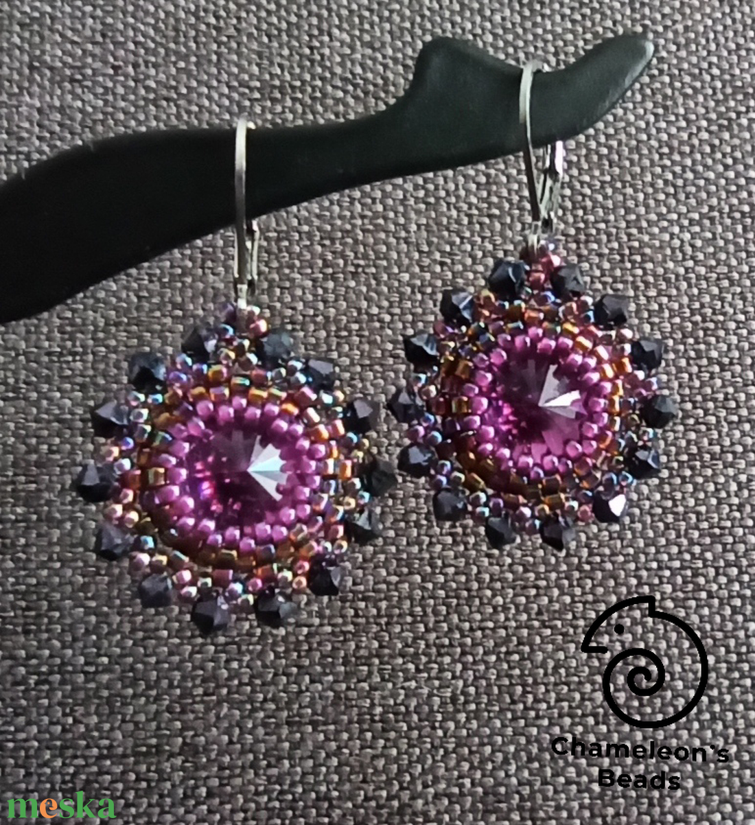Absolute Lilac Mandala fülbevaló - ékszer - fülbevaló - lógós kerek fülbevaló - Meska.hu Absolute Lilac Mandala fülbevaló - ékszer - fülbevaló - lógós kerek fülbevaló - Meska.hu
