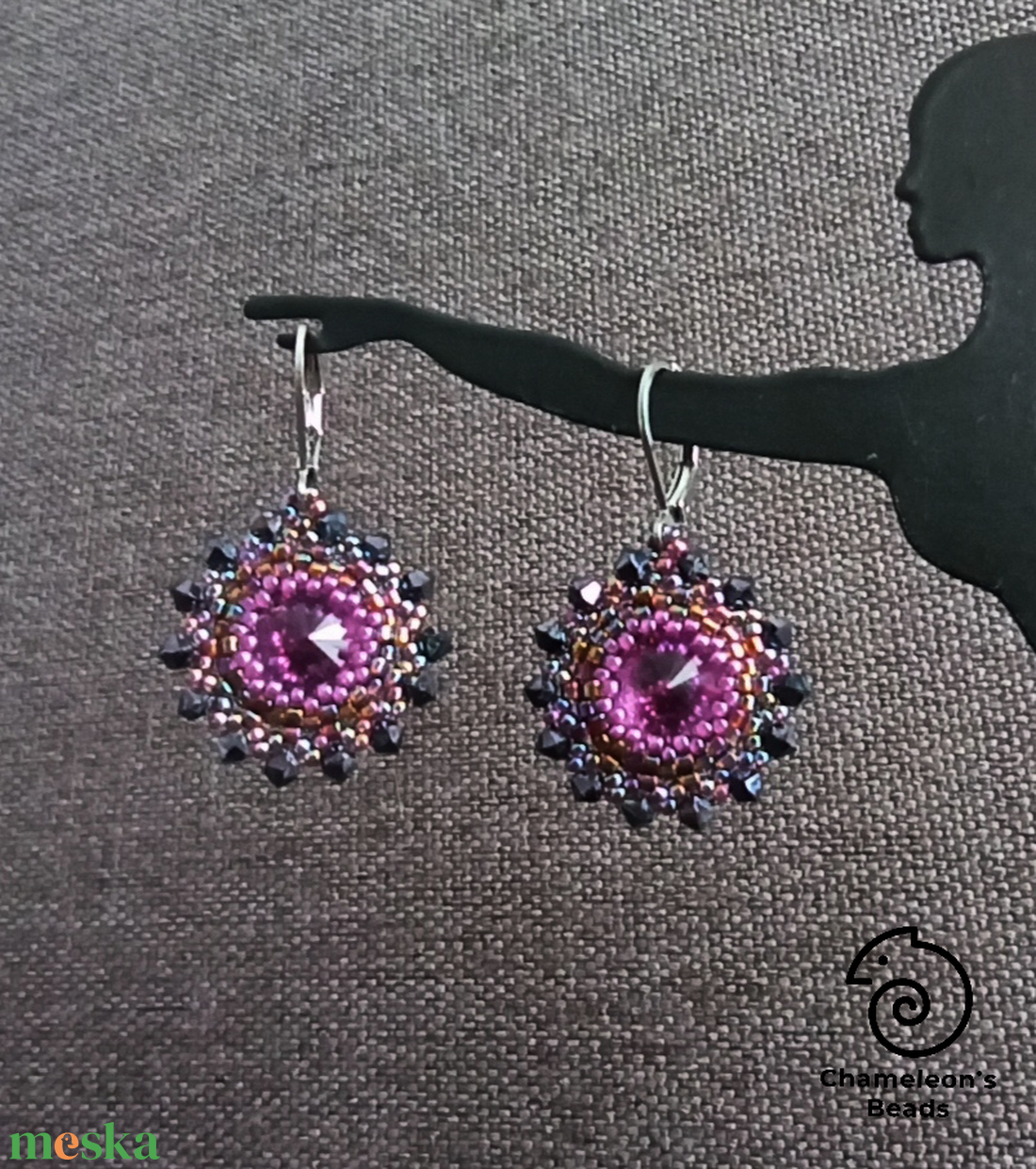 Absolute Lilac Mandala fülbevaló - ékszer - fülbevaló - lógós kerek fülbevaló - Meska.hu Absolute Lilac Mandala fülbevaló - ékszer - fülbevaló - lógós kerek fülbevaló - Meska.hu