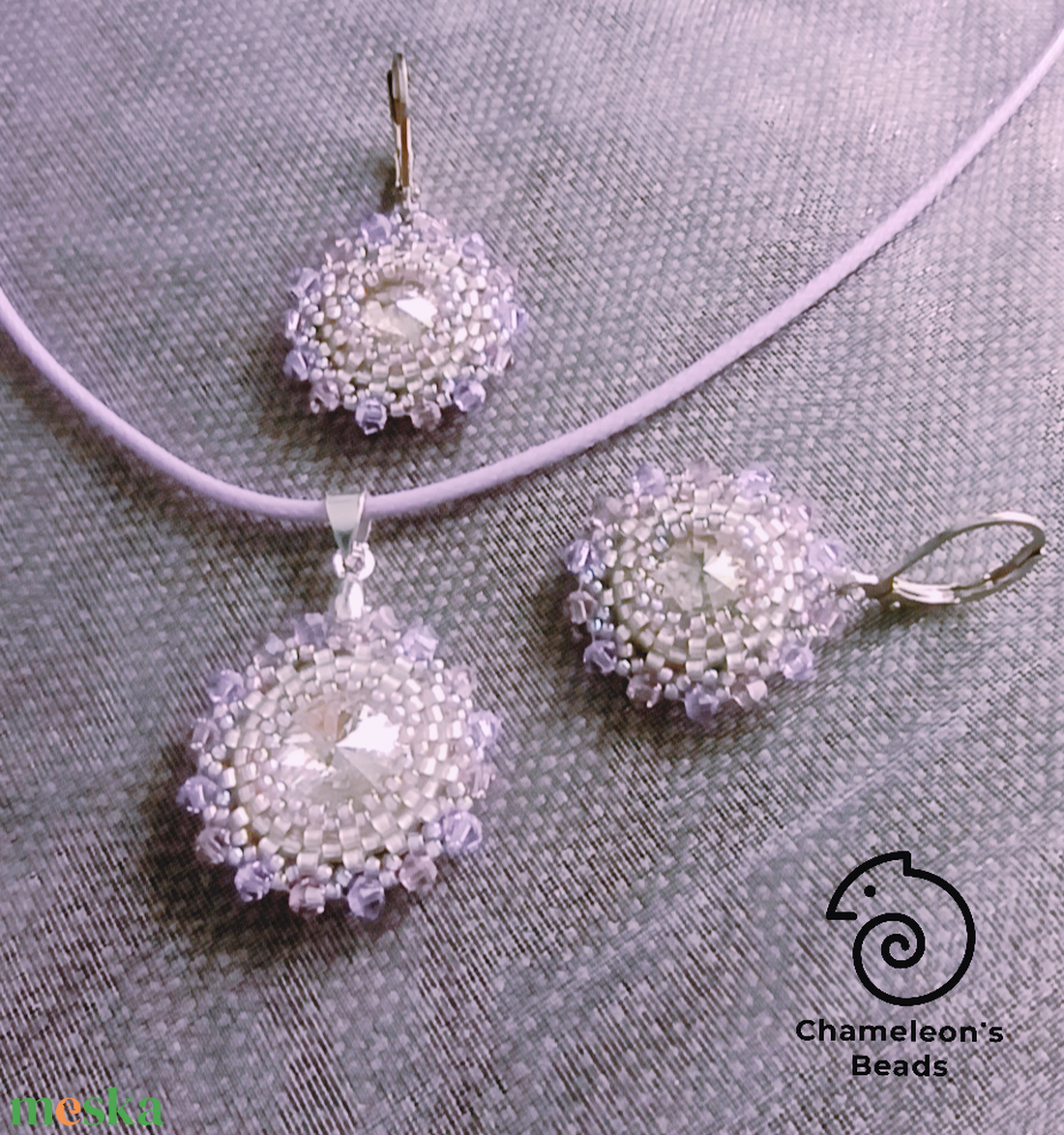 Silver Violet Mandala fülbevaló és nyaklánc - ékszer - ékszerszett - Meska.hu Silver Violet Mandala fülbevaló és nyaklánc - ékszer - ékszerszett - Meska.hu