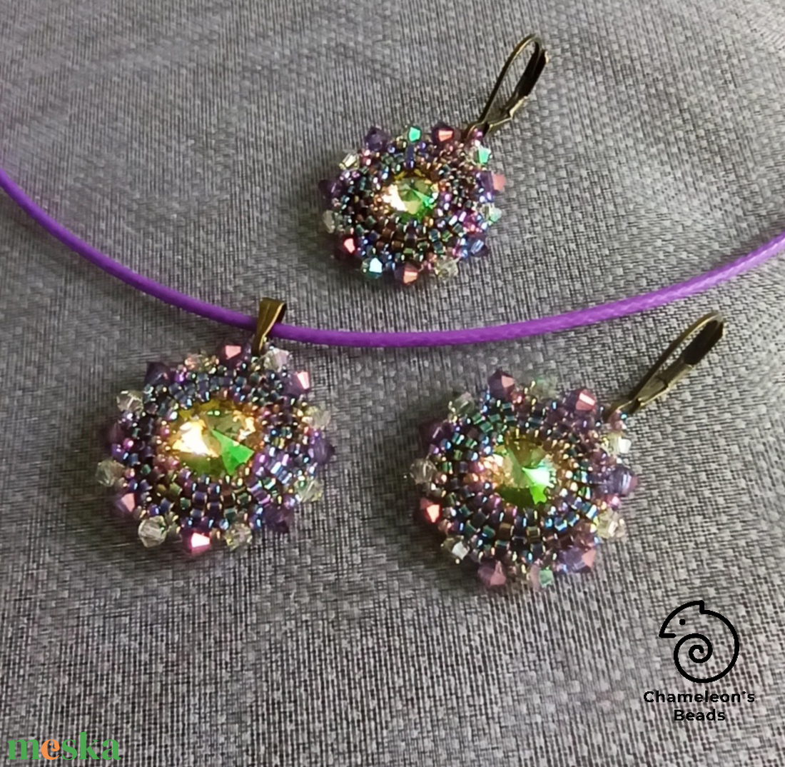 Lilac Paradise Mandala fülbevaló és nyaklánc - ékszer - ékszerszett - Meska.hu Lilac Paradise Mandala fülbevaló és nyaklánc - ékszer - ékszerszett - Meska.hu