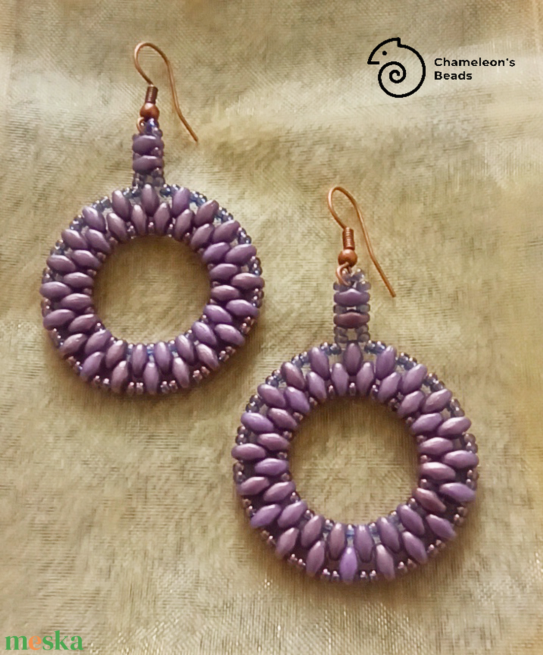 Lilac Circle fülbevaló - ékszer - fülbevaló - lógós kerek fülbevaló - Meska.hu Lilac Circle fülbevaló - ékszer - fülbevaló - lógós kerek fülbevaló - Meska.hu