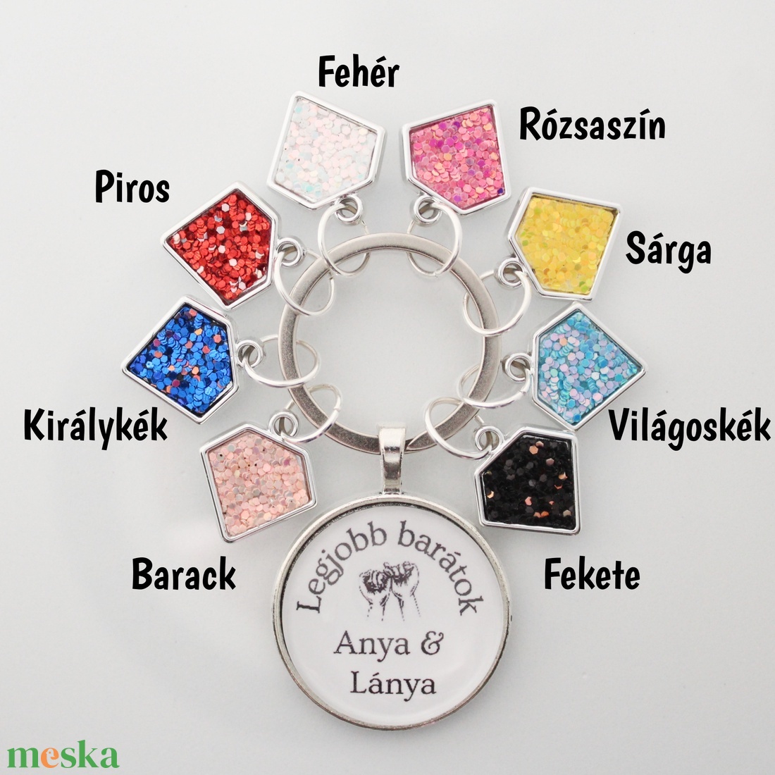 Anya Lánya kulcstartó flitteres gyémánttal - táska & tok - kulcstartó & táskadísz - kulcstartó - Meska.hu Anya Lánya kulcstartó flitteres gyémánttal - táska & tok - kulcstartó & táskadísz - kulcstartó - Meska.hu