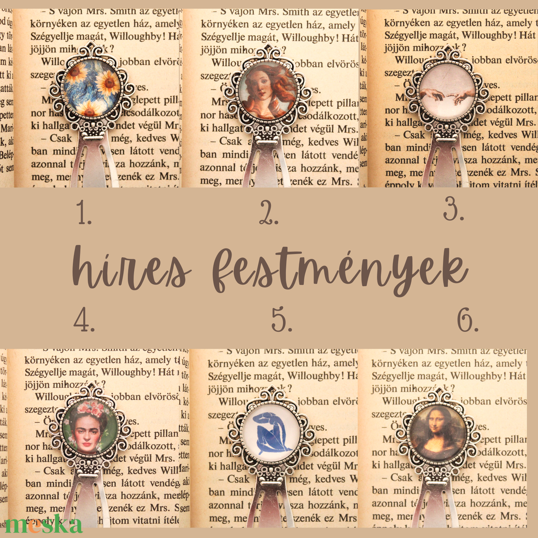 Híres festmények könyvjelzők - könyv & zene - könyvjelző - Meska.hu Híres festmények könyvjelzők - könyv & zene - könyvjelző - Meska.hu