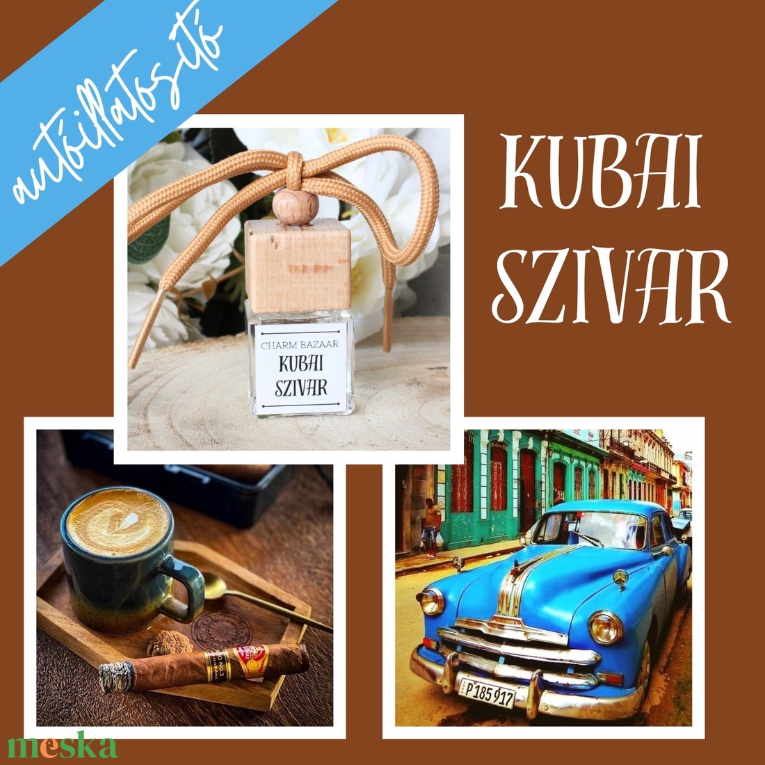 Kubai szivar autóparfüm (fűszeres) - otthon & életmód - gyertya, illat, aroma - párologtató - Meska.hu Kubai szivar autóparfüm (fűszeres) - otthon & életmód - gyertya, illat, aroma - párologtató - Meska.hu
