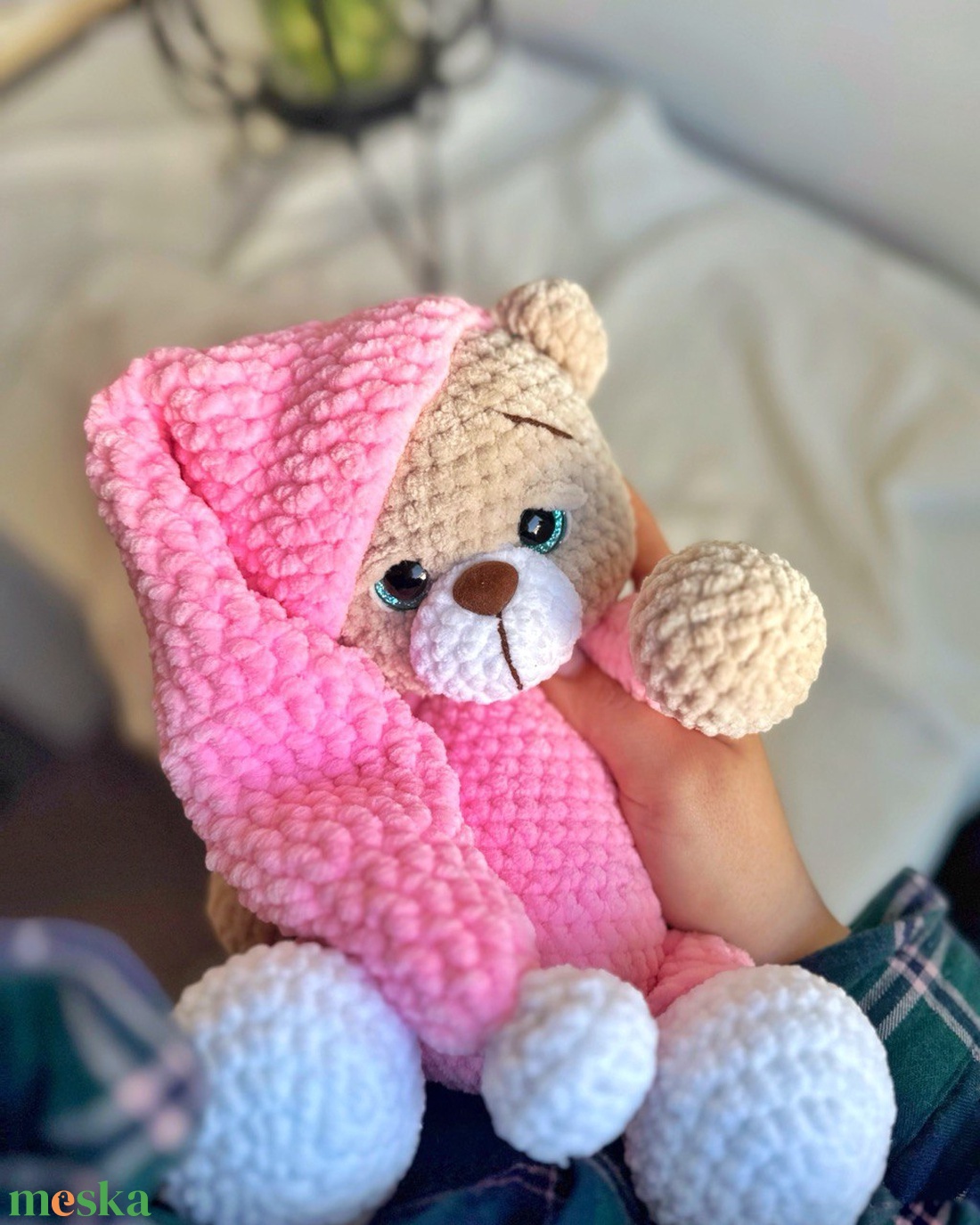 Pizsamás alvós plüss maci. - játék & sport - plüssállat & játékfigura - maci - Meska.hu