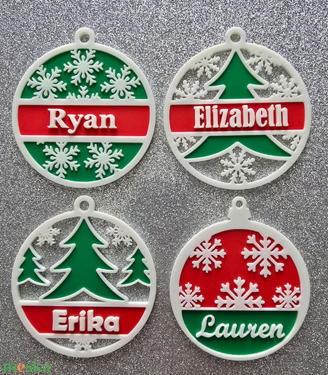 Karácsonyi Névvel Ellátott Egyedi Kulcstartó Karácsonyfadísz Grinch Kézműves Dekor Neves - karácsony - mikulás - mikulás ajándékok - Meska.hu