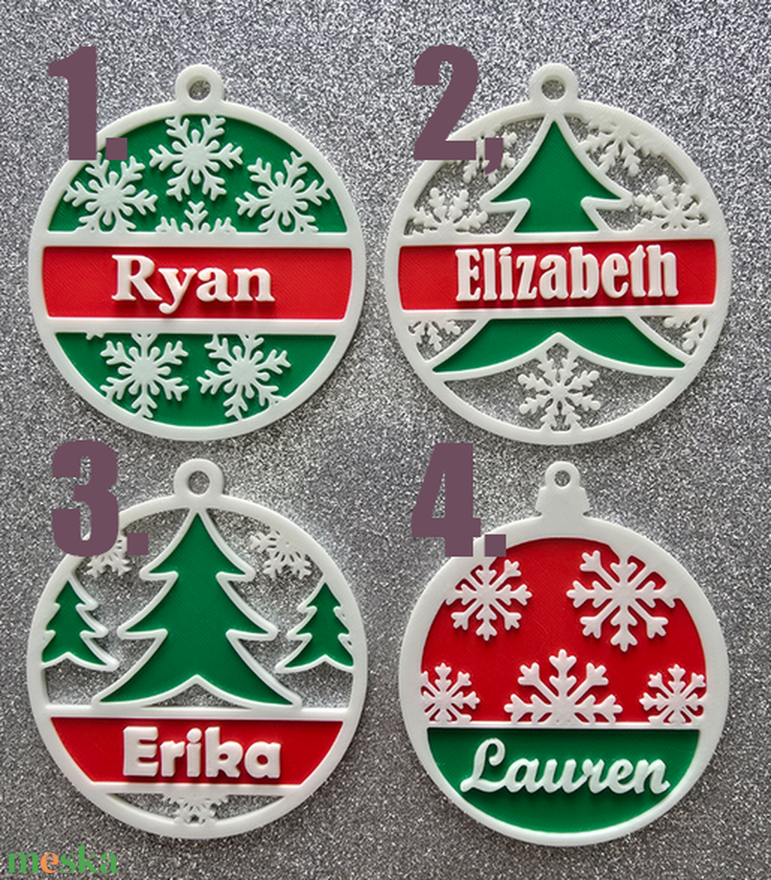 Karácsonyi Névvel Ellátott Egyedi Kulcstartó Karácsonyfadísz Grinch Kézműves Dekor Neves - karácsony - mikulás - mikulás ajándékok - Meska.hu
