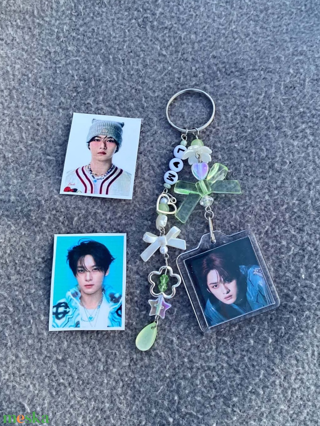 Stray Kids Leeknow kulcstartó és ID photocard (lomo) - táska & tok - kulcstartó & táskadísz - kulcstartó - Meska.hu