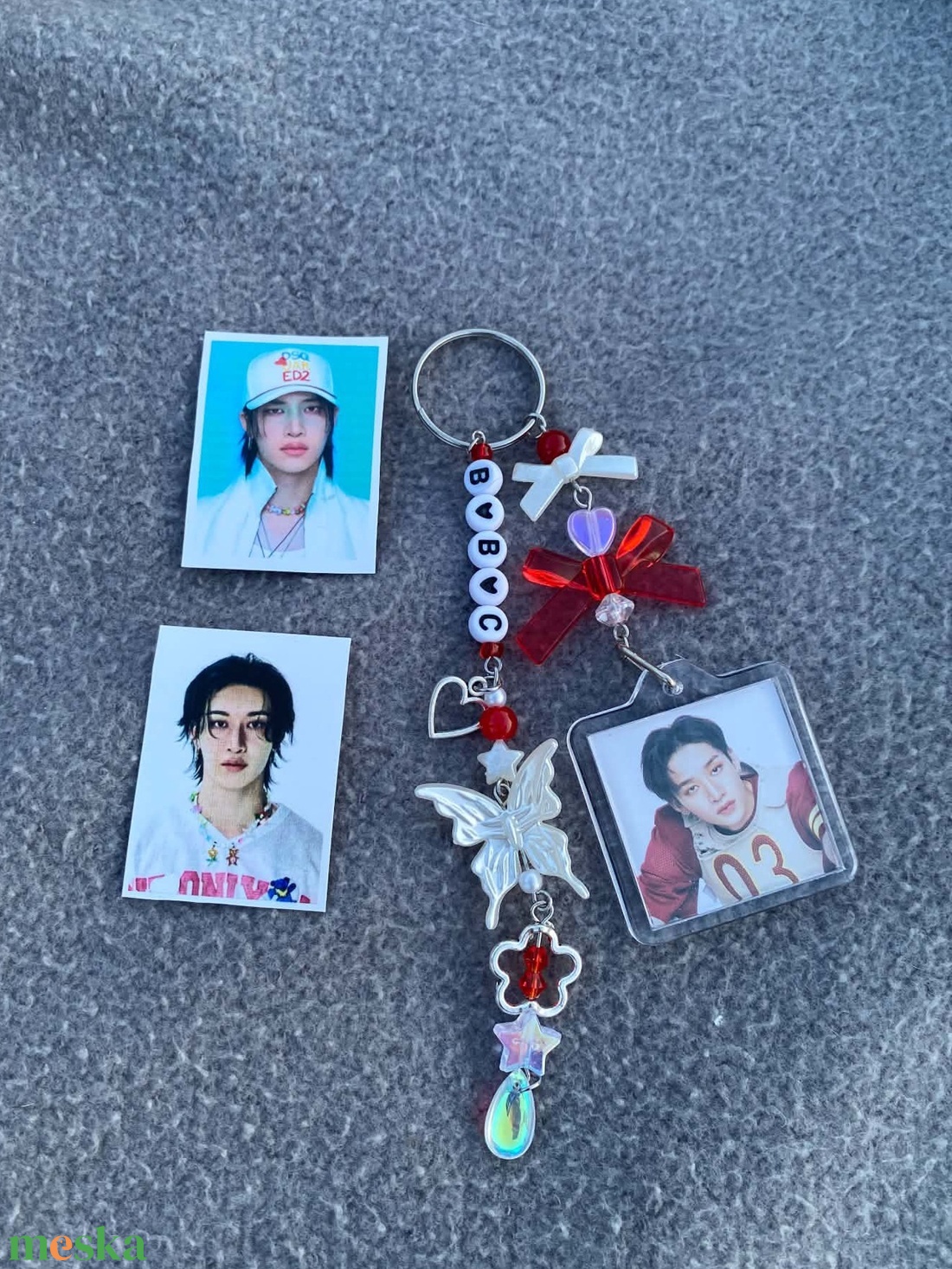 Stray Kids Leeknow kulcstartó és ID photocard (lomo) - táska & tok - kulcstartó & táskadísz - kulcstartó - Meska.hu
