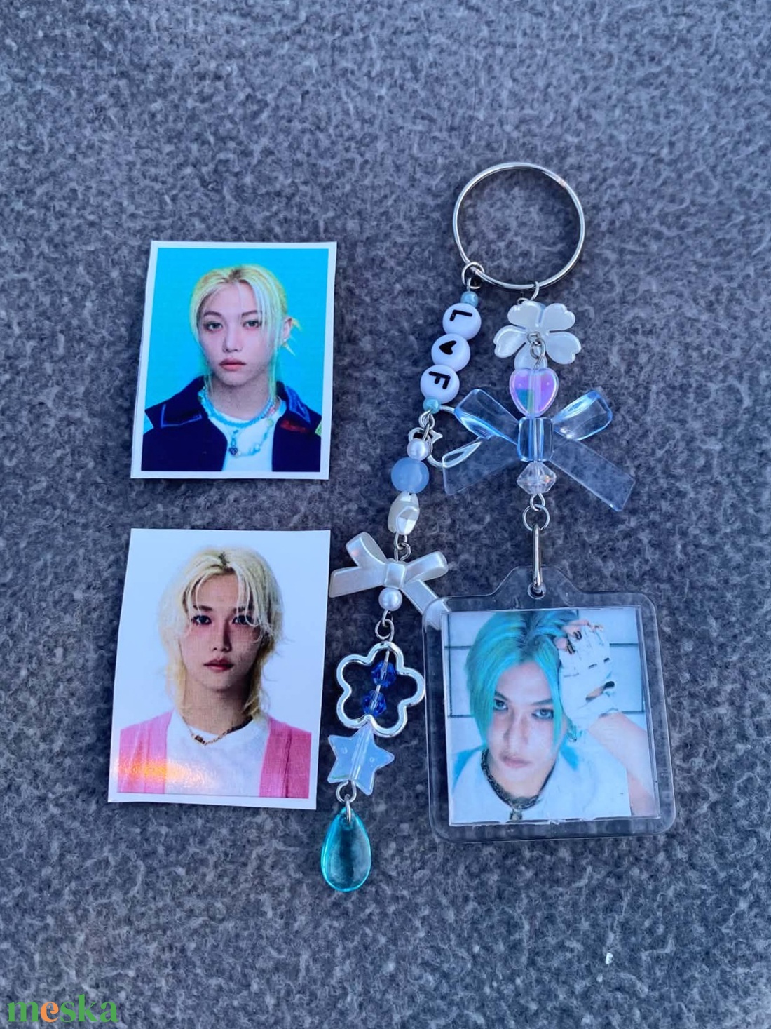 Stray Kids Leeknow kulcstartó és ID photocard (lomo) - táska & tok - kulcstartó & táskadísz - kulcstartó - Meska.hu