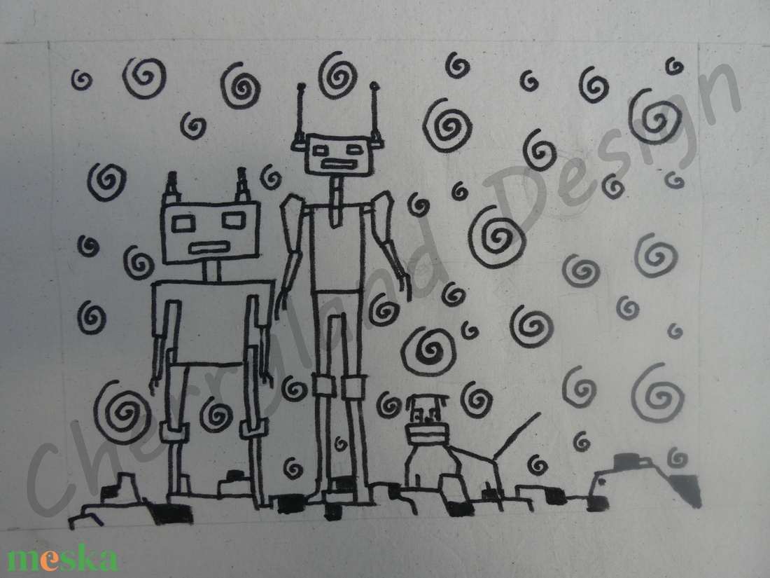Textilszatyor Freak Box Johnny ( Limitált szériás rajzával) -Robots  - táska & tok - bevásárlás & shopper táska - shopper, textiltáska, szatyor - Meska.hu