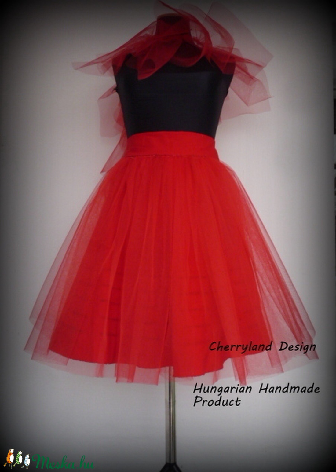 Cherryland Design Mennyecske Piros Tüll Szoknya/ Red Tulle skirt - ruha & divat - női ruha - szoknya - Meska.hu Cherryland Design Mennyecske Piros Tüll Szoknya/ Red Tulle skirt - ruha & divat - női ruha - szoknya - Meska.hu