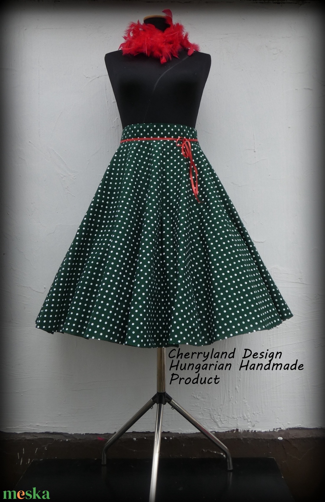 Zöld-Fehér Pöttyös Rockabilly Szoknya Tüllös Alsószoknyával - ruha & divat - női ruha - szoknya - Meska.hu Zöld-Fehér Pöttyös Rockabilly Szoknya Tüllös Alsószoknyával - ruha & divat - női ruha - szoknya - Meska.hu