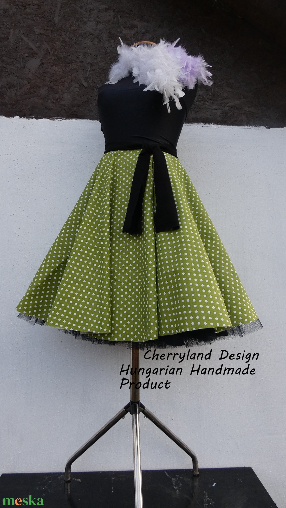 Zöld-Fehér Pöttyös Rockabilly szoknya. - ruha & divat - női ruha - szoknya - Meska.hu Zöld-Fehér Pöttyös Rockabilly szoknya. - ruha & divat - női ruha - szoknya - Meska.hu