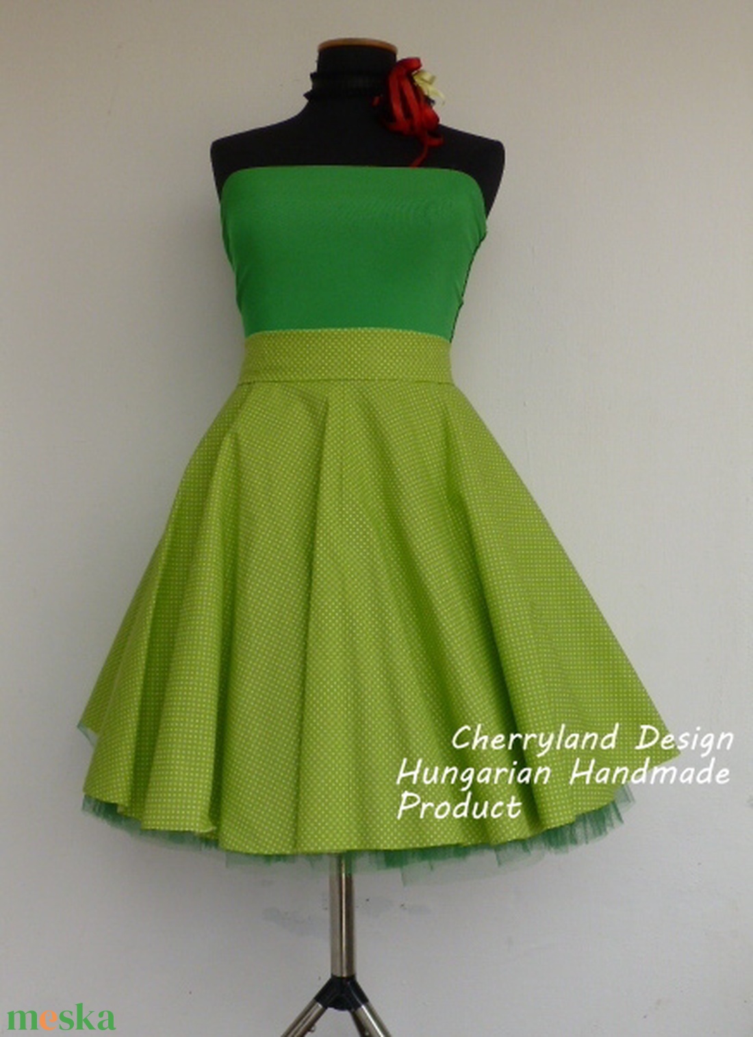 Zöld-Fehér Pöttyös Rockabilly szoknya. - ruha & divat - női ruha - szoknya - Meska.hu Zöld-Fehér Pöttyös Rockabilly szoknya. - ruha & divat - női ruha - szoknya - Meska.hu