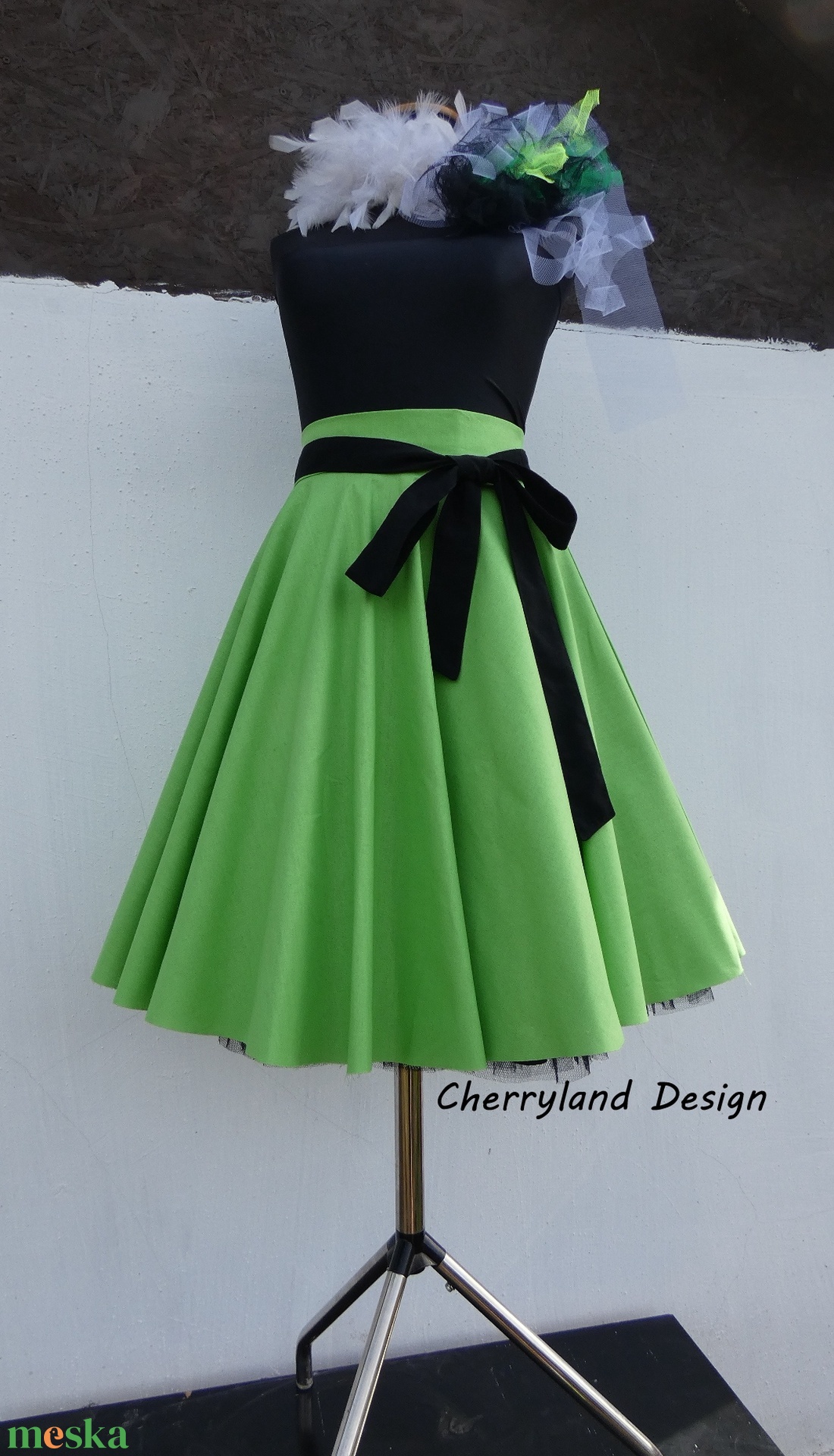 Cherryland Design Zöld Rockabilly stílusú szoknya - ruha & divat - női ruha - szoknya - Meska.hu Cherryland Design Zöld Rockabilly stílusú szoknya - ruha & divat - női ruha - szoknya - Meska.hu