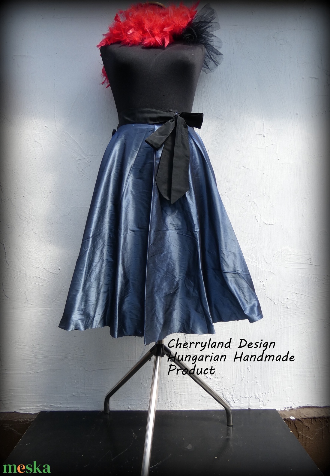 Cherryland Design Szürke Taft szoknya. - ruha & divat - női ruha - szoknya - Meska.hu